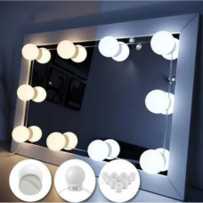 Лампы LED для зеркала на липучках присосках 10шт 3 режима